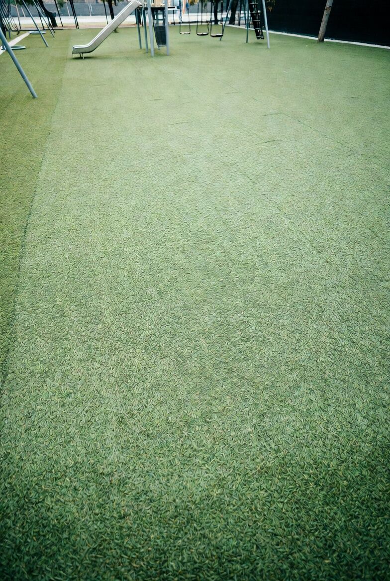 Commercial playground turf installation