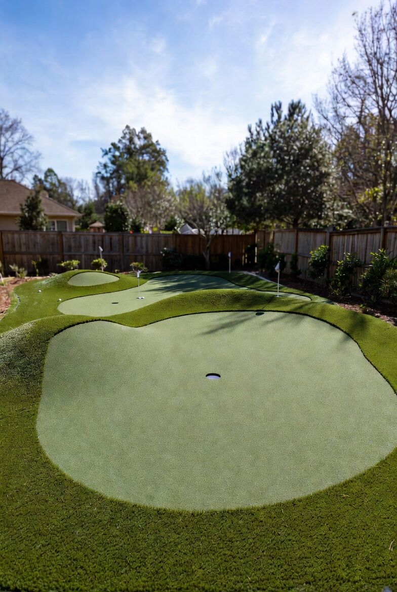 Large multi-hole putting green