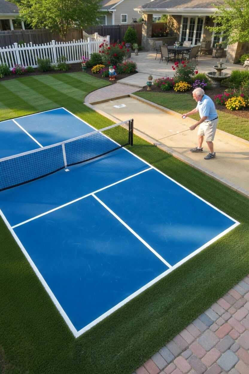 Pickleball and bocce court